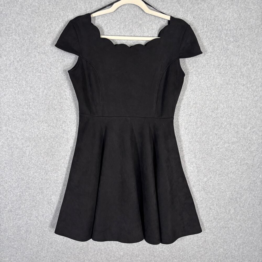 Lulus‎ Mini Dress Large Dearest Dreams Vegan Suede Scalloped Witchy Whimsigoth